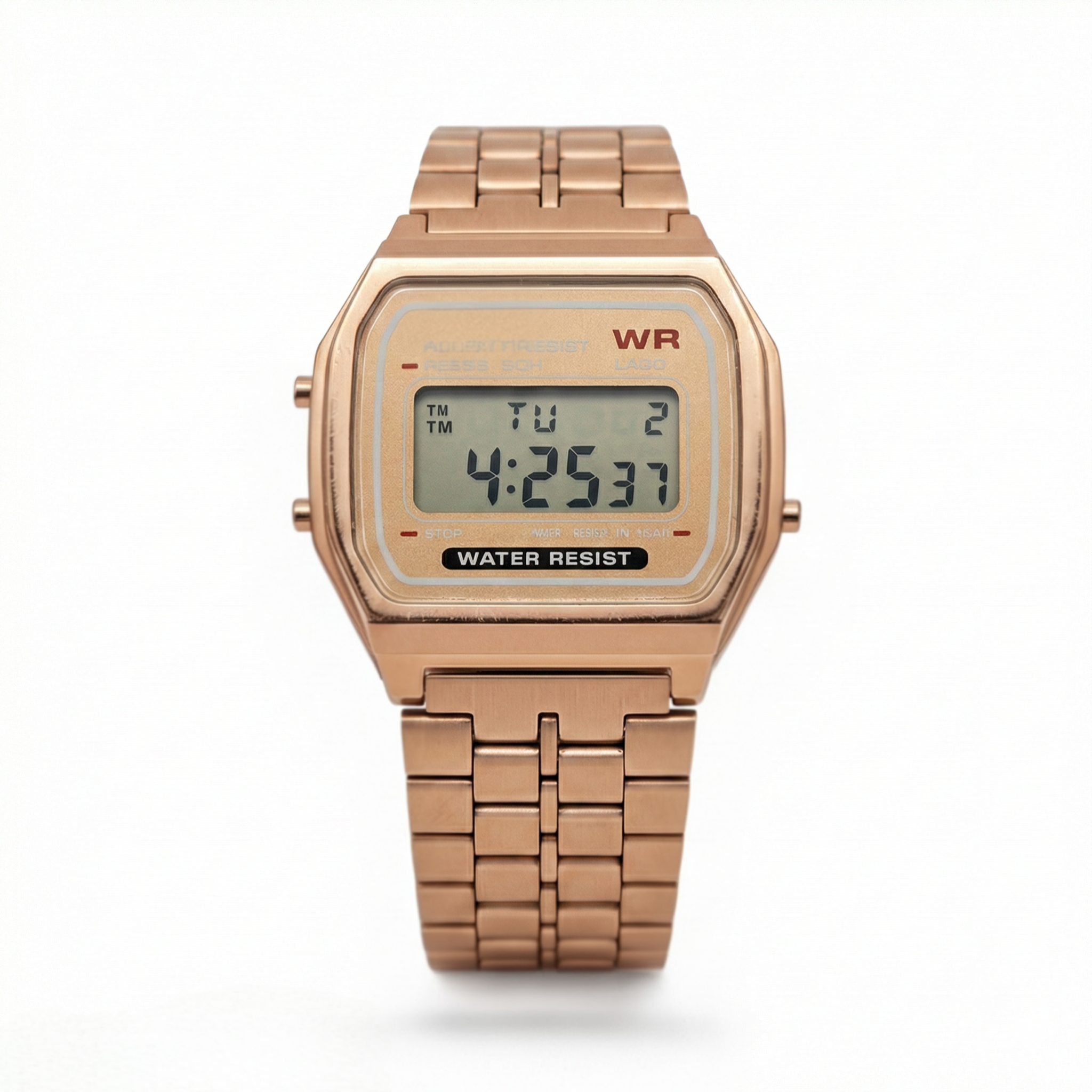 Retro Vintage Digital Rose Gold Watch