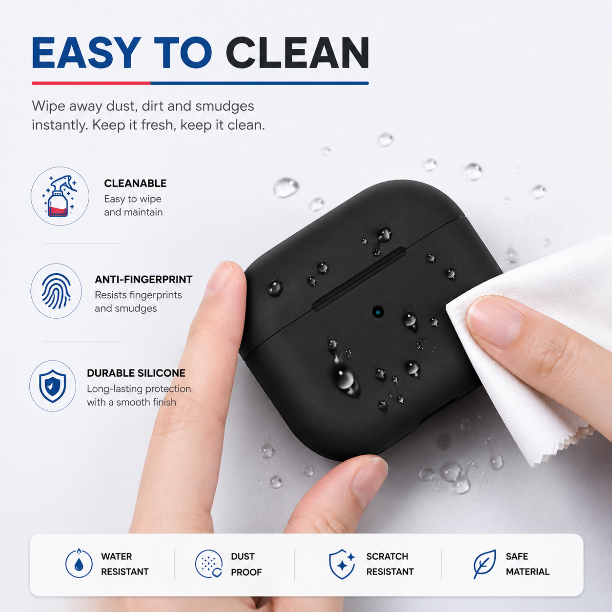 Wireless EarBuds with Free Silicone Case Cover