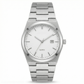 Silver Minimal Quartz Watch for Men