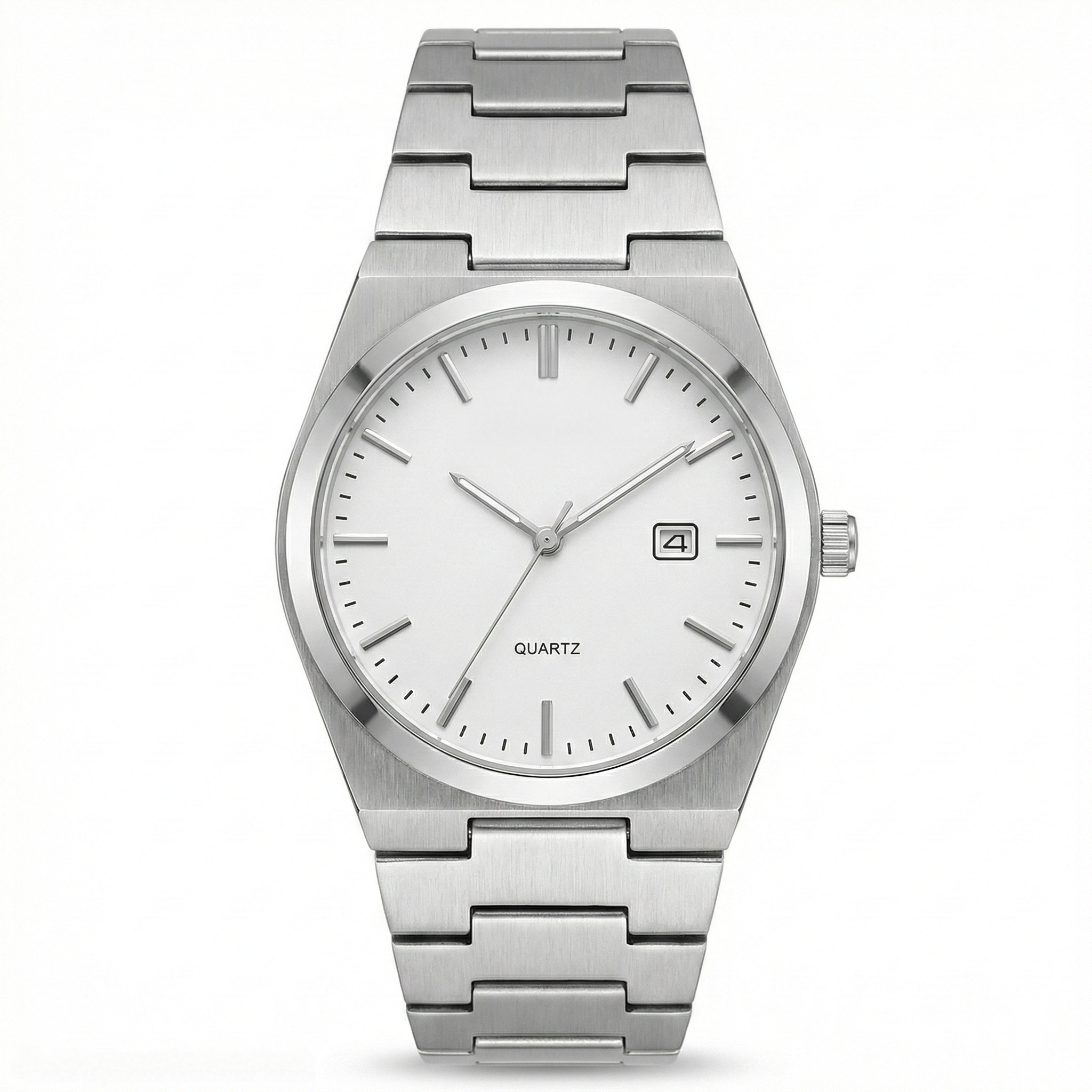 Silver Minimal Quartz Watch for Men